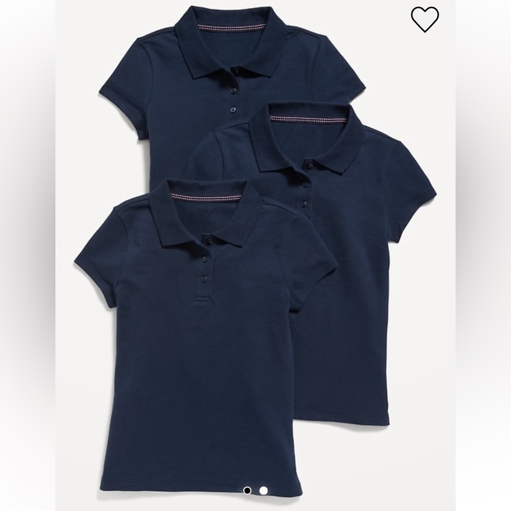 3 pack uniform cotton polos